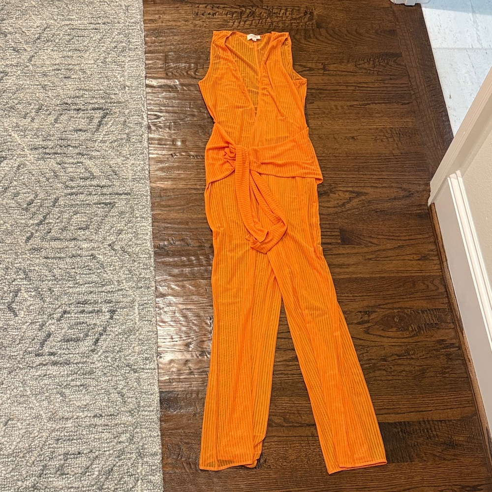 Camillo Coelho Vesta Jumpsuit in Rustic Orange from Revolve - Picture 2 of 5